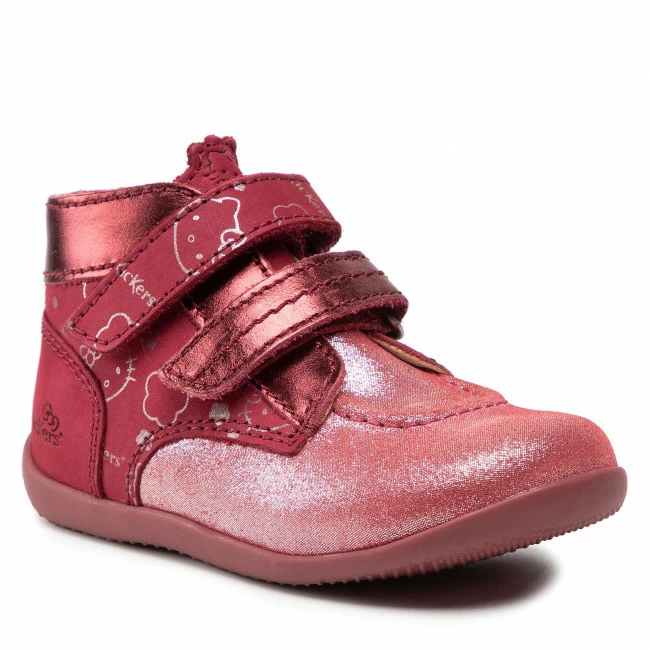 Boots KICKERS - Bonkro-2 860099-10 S Silver Burgundy 183 Dark Red 3 Boots KICKERS - Bonkro-2 860099-10 S Silver Burgundy 183 Dark Red