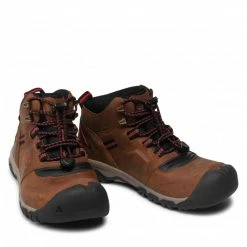 Unisex Trekker Boots KEEN - Ridge Flex Mid Wp 1025585 Bison/Red Carpet Brown -Keen Discount Store 0000209855135 07 rz