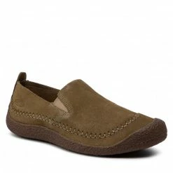 Casual Shoes KEEN - Howser Suede Slip-On 1024945 Timberwolf/Chestnut Green