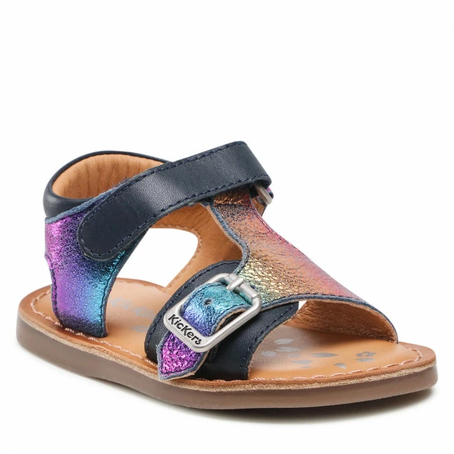 Sandals KICKERS - Diazz 784457-30 M Bleu Fonce Metallise 51 Navy Blue, Colourful 3 Sandals KICKERS - Diazz 784457-30 M Bleu Fonce Metallise 51 Navy Blue, Colourful