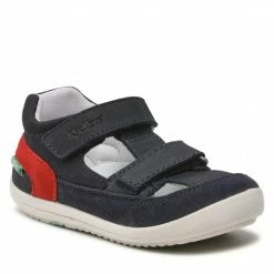 Sandals KICKERS - Kid 692395-10 S Marine Rouge 101 Navy Blue