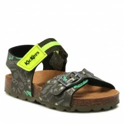 Sandals KICKERS - Sostreet 894910-30 M Kaki Jaune Imprime 201 Green