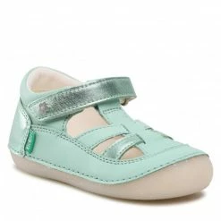 Sandals KICKERS - Sushy 895237-10 S Vert Clair Metalisse 61 Green