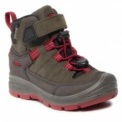 Winter Boots Trekker Boots KEEN - Redwood Mid Wp 1023881 Steel Grey/Red Dahlia Green