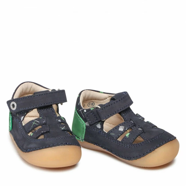 Sandals KICKERS - Sushy 895232-10 M Marine Vert Imprime 103 Navy Blue 7 Sandals KICKERS - Sushy 895232-10 M Marine Vert Imprime 103 Navy Blue - Image 5